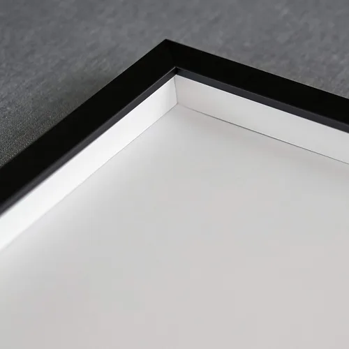 Vista 4 de Marco de caja de sombra negra de 3 x 3, caja de sombra de madera contemporánea completa con acrílico UV, respaldo de tablero de espuma y accesorios