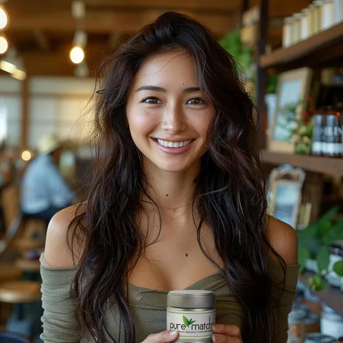 Vista 2 de Pure Matcha Polvo de té verde matcha de grado ceremonial prémium Auténtico origen japonés Sin azúcar 1.06 oz, 1.06 oz