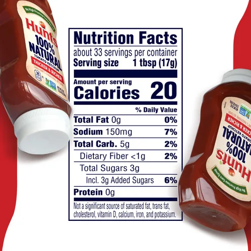 Vista 7 de Hunt's Kétchup de Tomate 100% Natural, 20 oz