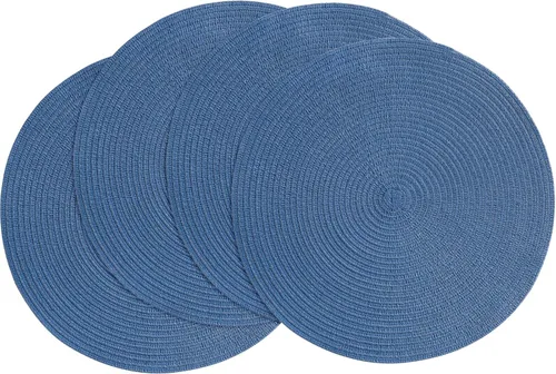 Vista 35 de Floroom Juego de 4 manteles individuales redondos trenzados de 15 pulgadas, lavables, resistentes al calor, de algodón, poliéster, para mesa