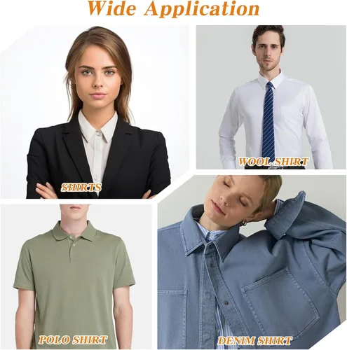 Vista 3 de 100 piezas de estancias de cuello para camisas polo, cuello de camisa triangular para hombres, collares de hombre para camisas formales de hombres