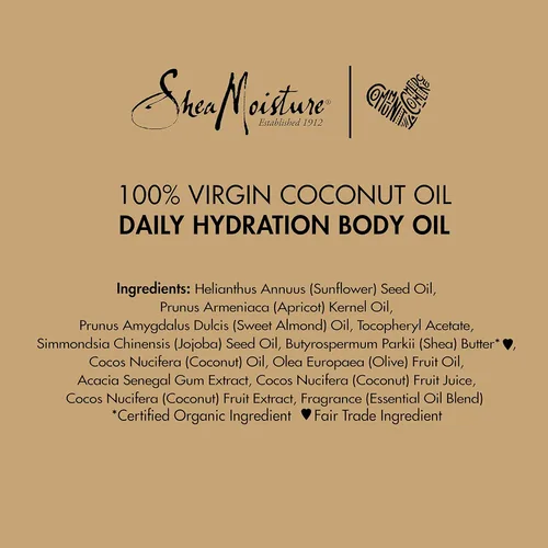 Vista 10 de SheaMoisture Aceite Corporal de Hidratación Diaria Aceite de Coco Virgen Para Piel Seca Libre de Parabenos 8 oz