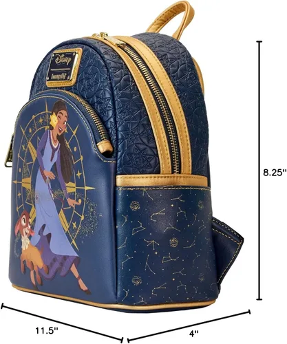Vista 10 de Loungefly Mini mochila de terciopelo de Disney Wish, exclusiva de Amazon
