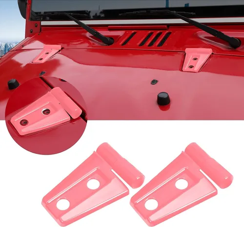 Vista 15 de 2 piezas de cubierta de bisagra de capó y accesorios de moldura para Jeep Wrangler JK y Unlimited 2007-2018 (Negro)