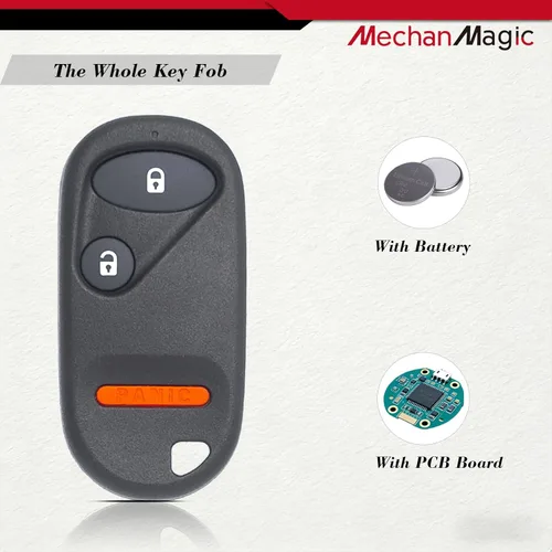 Vista 4 de MechanMagic Llavero de repuesto para control remoto se ajusta para Honda Civic EX LX DX 2001 2002 2003 2004 2005 / Honda Pilot 2003 2004 2005 2006