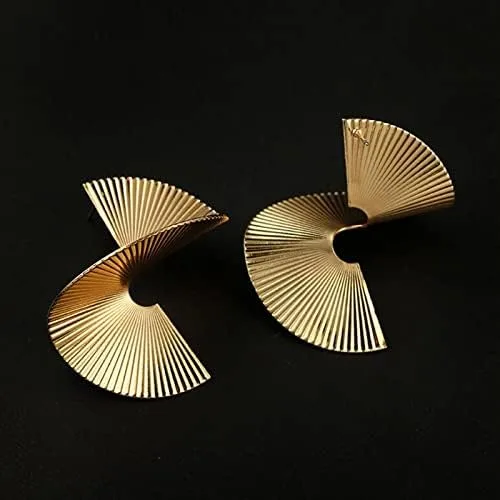 Vista 6 de FUNOJOY Conjuntos de joyas africanas para mujer, gargantilla dorada, brazalete, aretes geométricos, juego de collar punk elegante para mujer