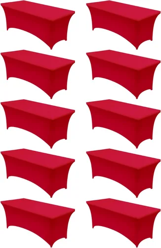 Vista 34 de Utopia Kitchen Mantel rectangular de spándex de 4 pies [1 unidad, negro] 200 GSM elástico, ajustado, lavable y resistente a las arrugas, cubierta