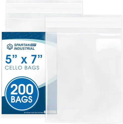 Vista 11 de Spartan Industrial - (200 unidades) Bolsas de polipropileno resellables transparentes para embalaje, autoadhesivas y reforzadas