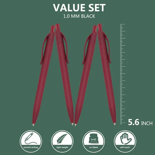 Vista 3 de deegtran Paquete de 100 bolígrafos de barril azul turquesa + paquete de 100 bolígrafos de barril rojo