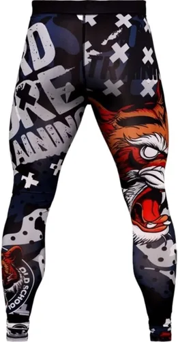 Vista 3 de Hardcore Training Pantalones de compresión para hombre, mallas de entrenamiento, capa base, boxeo, correr, muay thai, MMA, no Gi BJJ