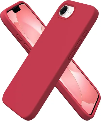 Vista 10 de ORNARTO Funda compatible con iPhone 16e de 6.1 pulgadas (2025), silicona líquida de 3 capas cubierta completa de goma de gel suave, funda protectora