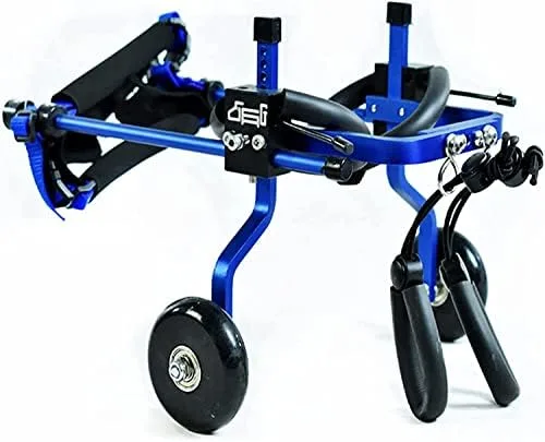 Vista 6 de Adjustable 2 Wheel Dog Wheelchair for Back Legs - Lightweight Pet Exercise Cart for Disabled & Paralyzed Pets - Assistive Mobility Aid for Dogs