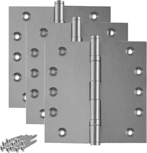 Vista 14 de Bisagra de puerta de latón macizo, rodamiento de bolas resistente, 5 x 5 pulgadas, juego de 2 bisagras (latón antiguo)