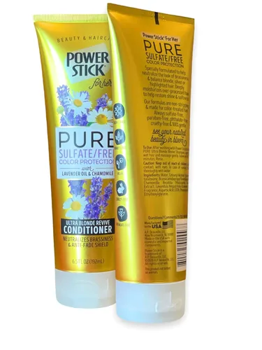 Vista 2 de Pure Sulfate Free Ultra Blonde Revive Shampoo & Conditioner 6.5 oz Color Protection with Lavender Oil & Chamomile