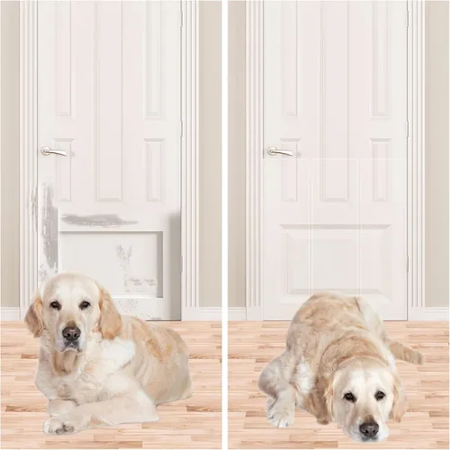 Vista 6 de Door Protector from Dog Scratching, Clear Heavy Duty Flexible Door Claw Shield, Anti-Scratch Guard for Furniture, Window, Wall – cat Scratch