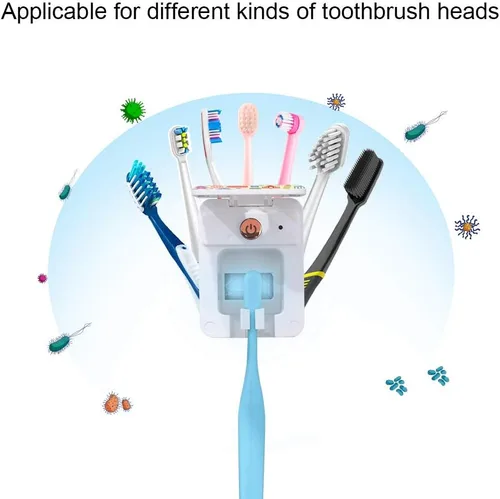 Vista 4 de Wagner & Stern Desinfectante para cepillos de dientes UV. Batería recargable, diseño 3D, compatible con todos los cabezales de cepillo.