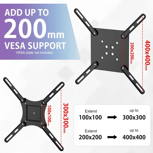 Vista 4 de VESA Kit de adaptador de montaje para pantallas de TV LCD LED de 32 a 55 pulgadas, soporte de montaje en pared de TV, kit de placa de conversión
