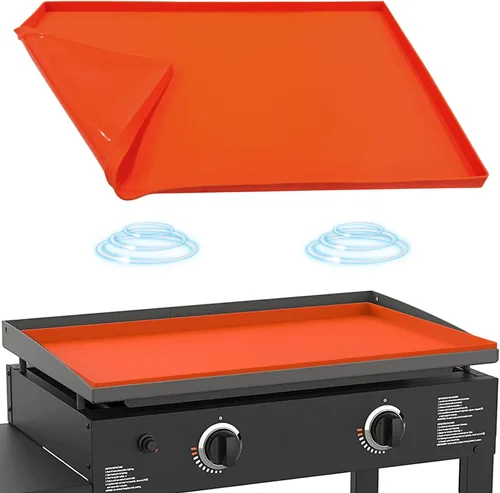 Vista 12 de Alfombrilla de silicona para parrilla de 22 pulgadas de Blackstone, silicona resistente de grado alimenticio, cubierta protectora para todas