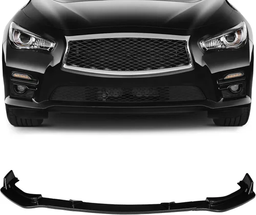 Vista 19 de SCITOO Alerón delantero para parachoques con borde para Hyundai Elantra 2017-2018, color negro brillante