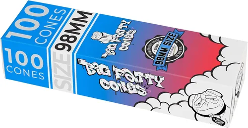 Vista 6 de Big Fatty Cones - Conos preenrollados Papel de liar marrón natural sin blanquear RVTUS (0.04 oz, 50)