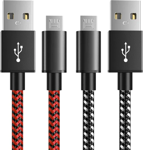 6amLifestyle Cable de carga PS4 para controlador, paquete de 2 cables micro USB de 10 pies, velocidad de transferencia de 480 Mbps, cargador para