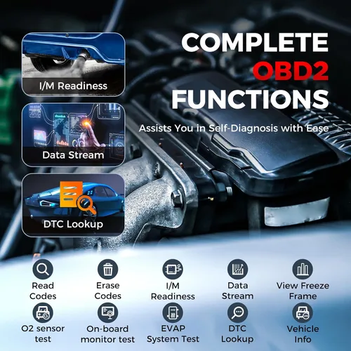 Vista 6 de LAUNCH Escáner OBD2 CRP123X V3.0 Elite,Escáner de coche de 7 reinicios