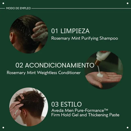 Vista 8 de Aveda Rosemary Mint Purifying Shampoo Clarifying Shampoo Gently Removes Buildup, Adds Shine For Normal to Oily Hair, Fine to Medium Hair