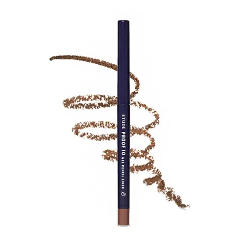 ETUDE Proof 10 delineador de ojos de gel, delineador de ojos con tonos portátiles, punta afilable, textura cremosa de gel, forro de precisión Miel