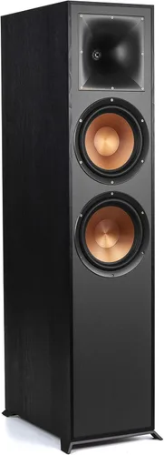 Klipsch Reference R-820F Altavoz de pie para sistemas de cine en casa con woofers duales de 8", altavoces de torre con reflejo de graves a través de