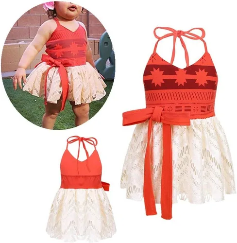 Vista 2 de Vestido de princesa para bebé, traje de baño, disfraz de Halloween y Navidad