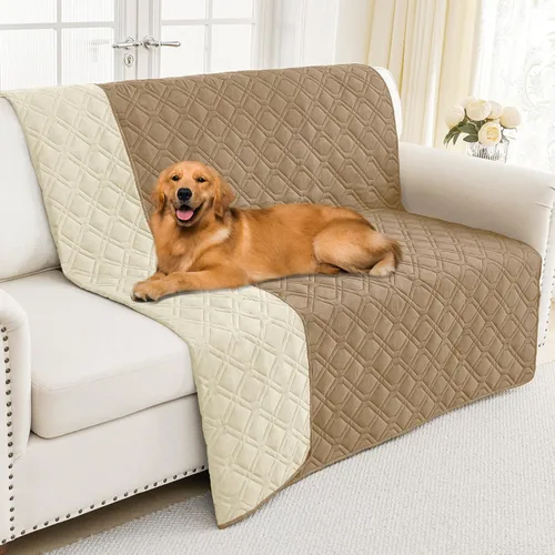 Vista 144 de Smiry Funda impermeable para cama de mascota, suave y lavable, para cama, sofá, reversible, perros pequeños, medianos, grandes, gatos, diseño