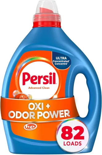 Persil Advanced Clean Oxi+Odor Power, detergente líquido para ropa, alta eficiencia (HE), eliminación profunda de manchas, ultra concentrado, 82.5