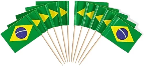 Vista 9 de CYPS - 100 palillos para cupcakes de Francia, bandera francesa, palillos de dientes para pasteles, cócteles, barras de comida, decoración