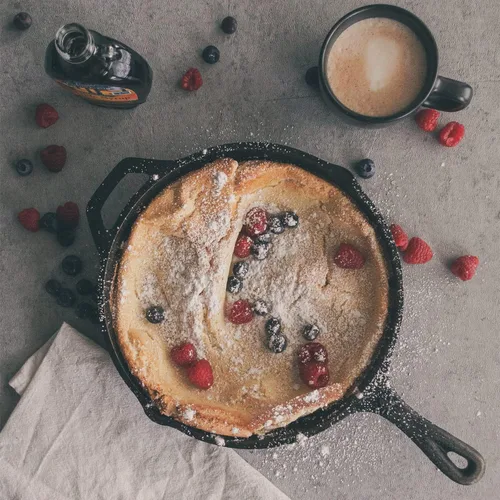 Vista 6 de Backcountry Iron Sartén redonda de hierro fundido pre-sazonado mediano de 10-14 pulgadas