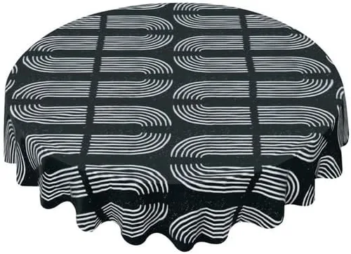 Vista 8 de Cute Round Tablecloth Heart-Shaped Table Cloth Decor Washable Table Cover with Wrinkle Resistant for Home Kitchen Dining Room Picnic Camping Party