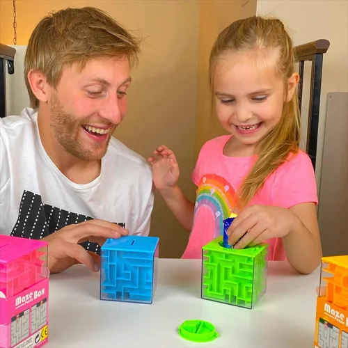 Vista 7 de 2 Pack Caja de Rompecabezas Laberinto para Dinero, Perfecto Rompecabezas para Mantener Dinero y Acertijos para Niños y Adultos