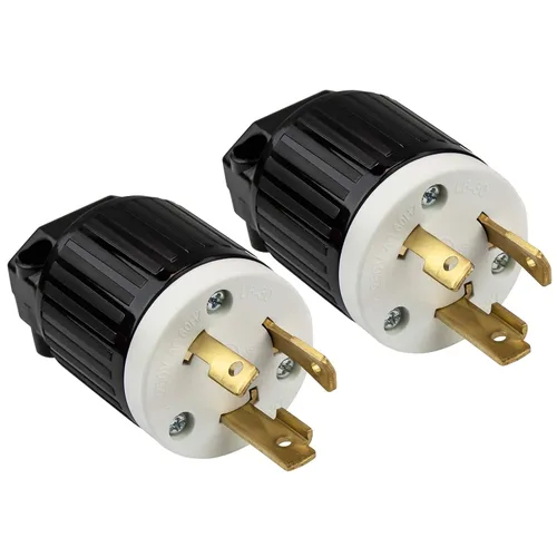 Vista 9 de ENERLITES NEMA L6-30R - Conector de bloqueo para generador, enchufe hembra de bloqueo giratorio, 30 amperios, 250 voltios, 2 polos, conexión a