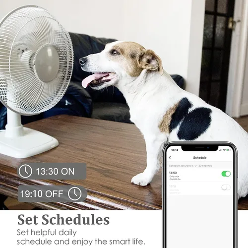 Vista 6 de Enchufes inteligentes que funcionan con Alexa Google Home Siri, toma WiFi inalámbrica de 2.4 G controlada por la aplicación Smart Life Tuya Avatar