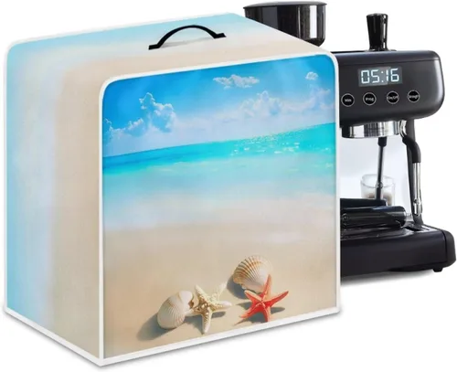 Vista 33 de Cubiertas para máquina de café con mango superior, resistentes a las manchas, para mezclador, compatible con la mayoría de cafeteras