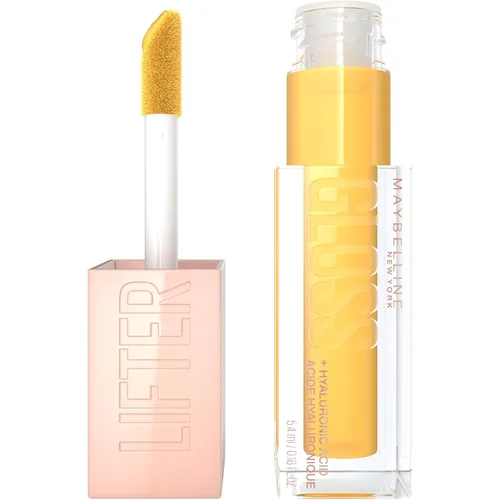 Vista 22 de Maybelline Lifter Gloss, Brillo de Labios Hidratante con Ácido Hialurónico, Alto Brillo para Labios Más Llenos, Perla, Perla Plateada Transparente