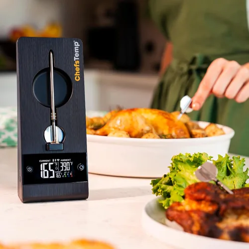 Vista 8 de ChefsTemp ProTemp 2 Plus - Termómetro inalámbrico para carne con controlador de temperatura, alcance ilimitado, Bluetooth y WiFi, ahumador