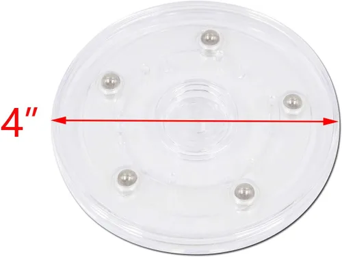 Vista 2 de 4 piezas de 4 "de acrílico de la placa giratoria del hardware