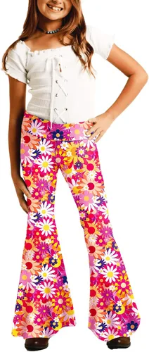 Vista 2 de Deerose Pantalones de cintura alta con estampado floral para niñas de 5 a 14 años