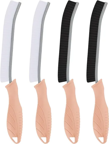Vista 7 de Cepillo de inodoro, 4 piezas de cepillo de limpieza de baño, cepillo para fregar huecos con orificio para colgar, cepillo multifuncional de limpieza