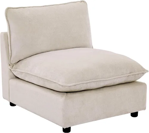 Vista 34 de Iroomy Sofá modular seccional, sofá de nube de gran tamaño - otomano - Beige Premium Chenille, Without Compress, Oversized, Cloud Comfort, Thick