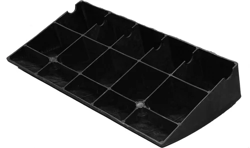 Vista 4 de Rampas de plástico ligeras y portátiles, 2 piezas, rampa de umbral de plástico resistente para entrada, muelle de carga, acera, automóvil, scooter