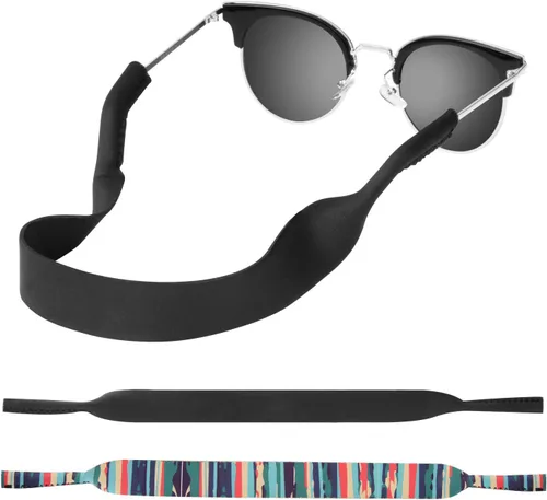 Vista 10 de MoKo Retenedor de lentes de neopreno (paquete de 2) de ajuste universal, retenedor de lentes de sol deportivos sin cola, correa de gafas de sol