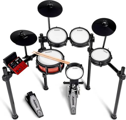 Vista 12 de Alesis Nitro Max Kit y Strike Amp 8 MK2 - Set de batería eléctrica con altavoz de amplificador de batería de 8 pulgadas y 2000W, con Bluetooth
