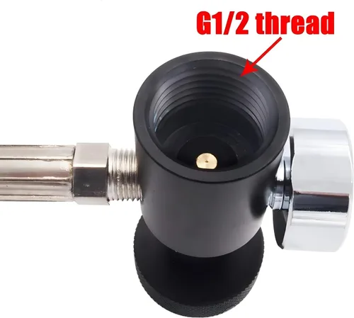 Vista 4 de Adaptador de llenado de rifle de aire PCP Paintball con manguera trenzada de 10 pulgadas y calibre de 3000 psi