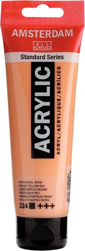 Vista 9 de Amsterdam Serie Estándar Tubo de Pintura Acrílica 120ml Azo Naranja 276 (17092762)